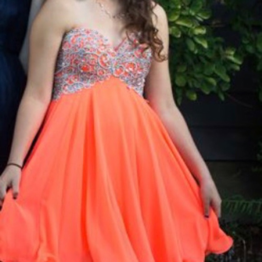 Coral Homecoming Dress